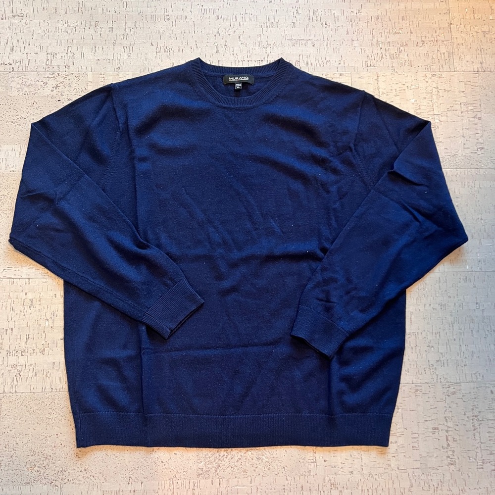 Murano Crewneck Sweater Mens XL Navy Blue Good Australia Knit Pullover
